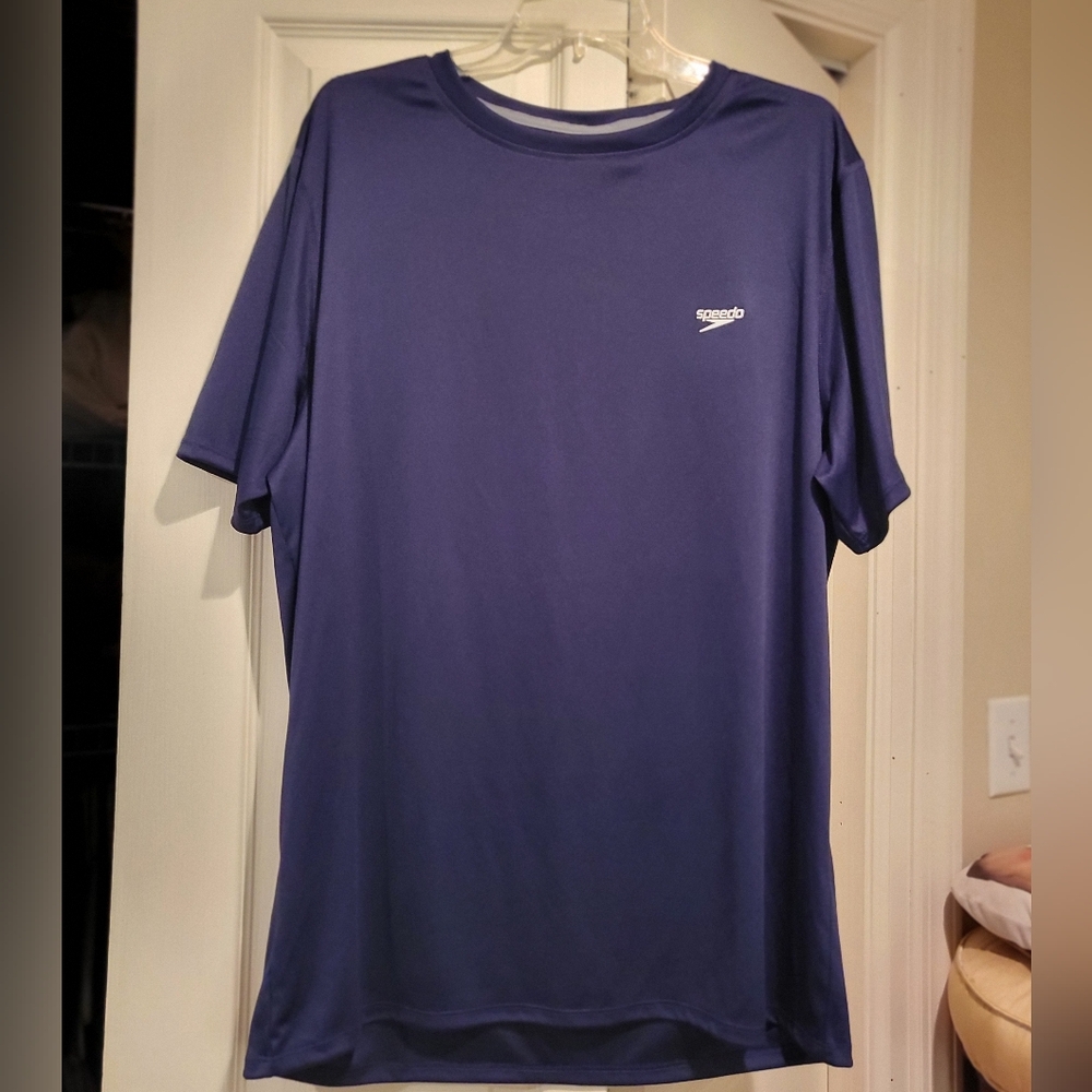 Speedo Men's Blue Swim Shirt/Rash Guard